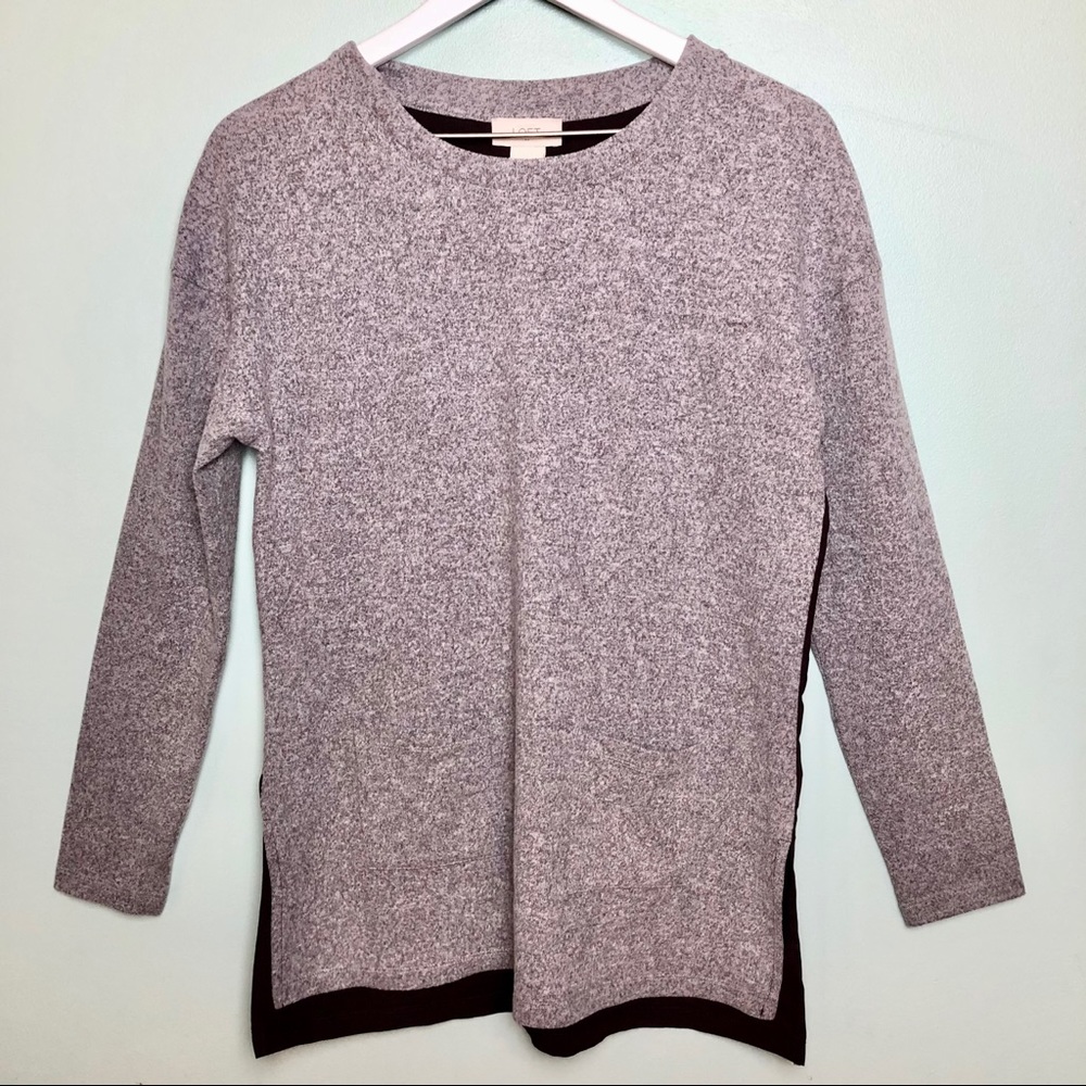 Loft Mixed Media Tunic / Shirt. Size Small